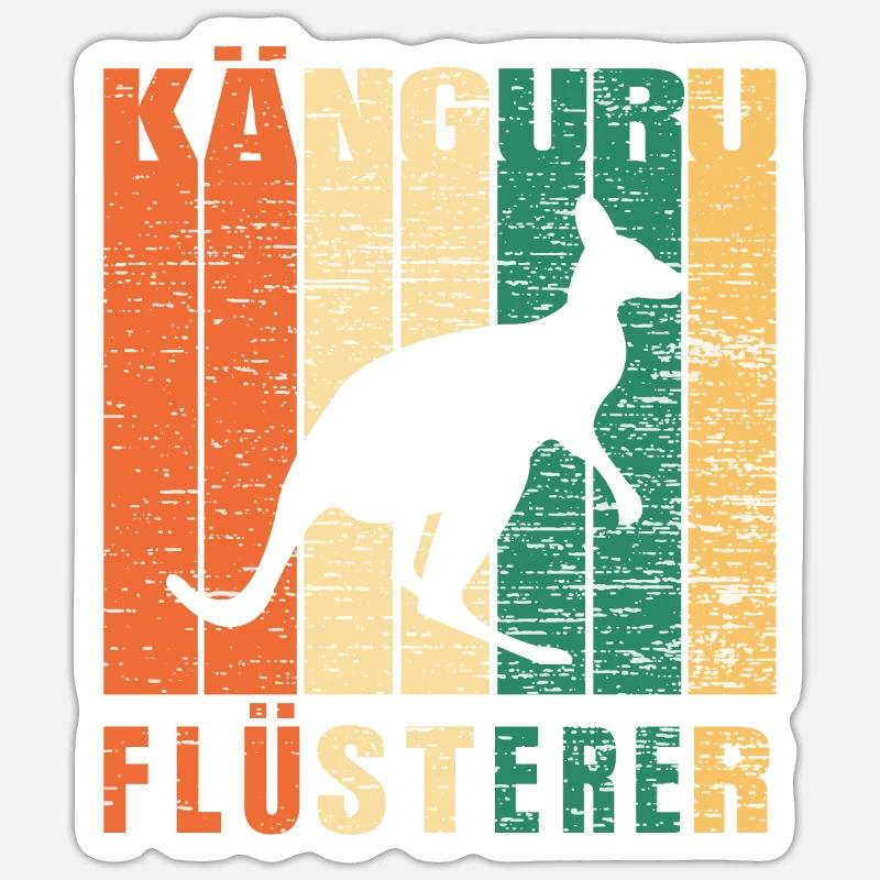 Känguru Flüsterer - Sticker Größe S (10 x 10 cm) - Mattweiß