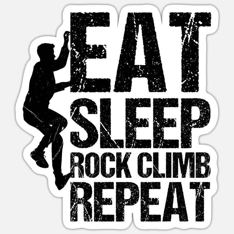 bouldering - Sticker size S (10 x 10 cm) - white matte