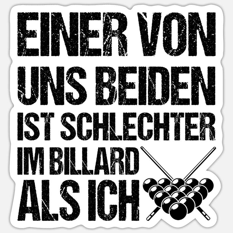 Billard Sticker Größe S (10 x 10 cm)