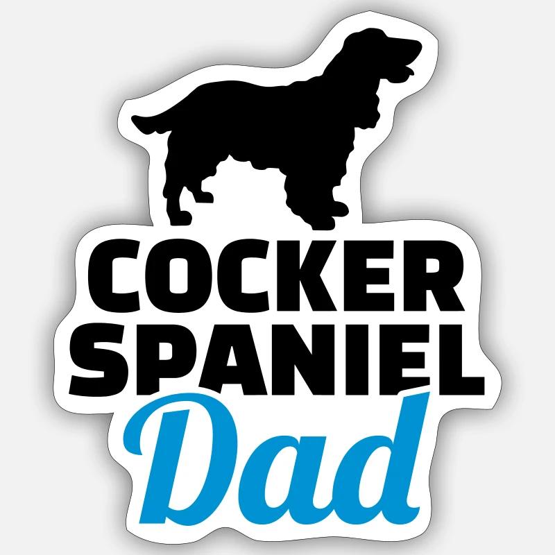 Cocker Spaniel - Sticker Größe S (10 x 10 cm) - Mattweiß