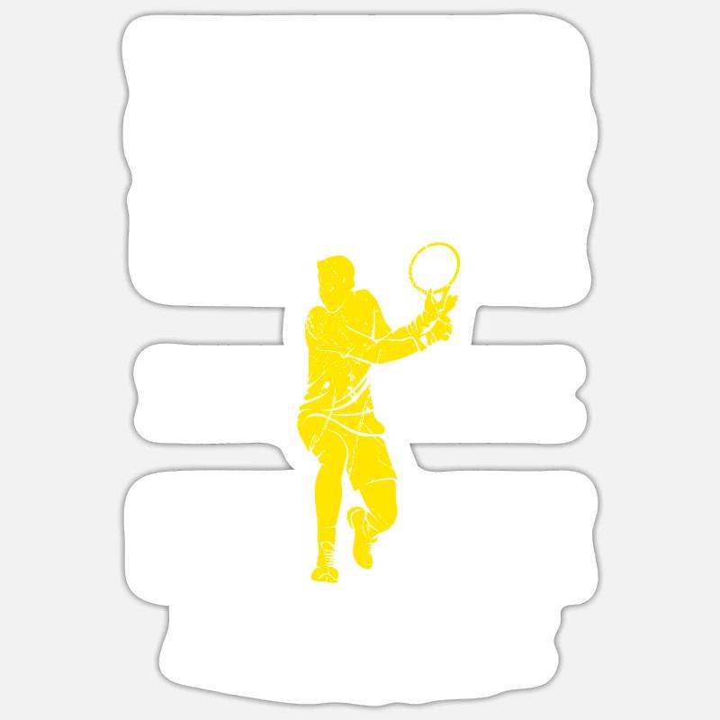 Squash player old man Sticker size S (10 x 10 cm)