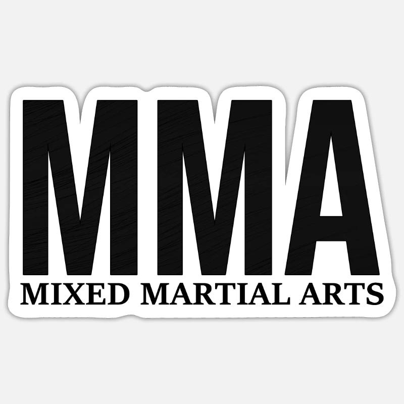 Mma - Sticker taille S (10 x 10 cm) - blanc mat