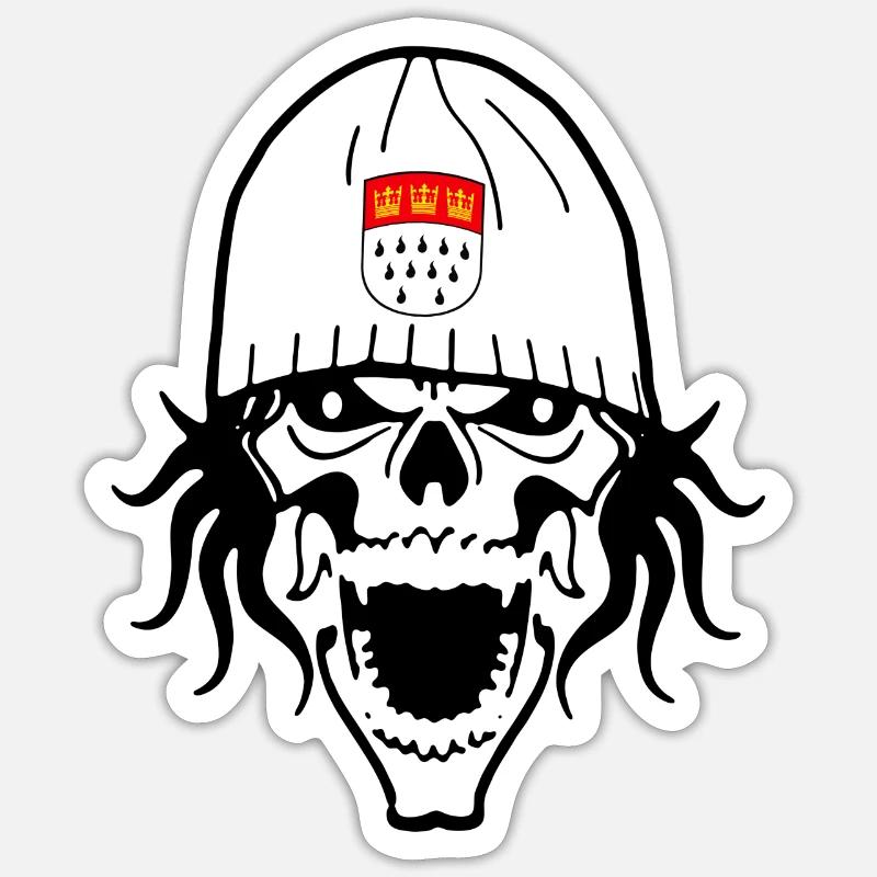 Köln - Sticker Größe S (10 x 10 cm) - Mattweiß