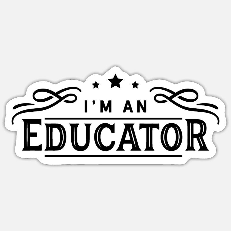 educator - Sticker size S (10 x 10 cm) - white matte
