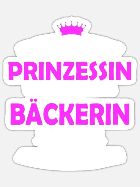 Bäckerin Bäckerei Spruch - Sticker Größe S (10 x 10 cm) - Mattweiß
