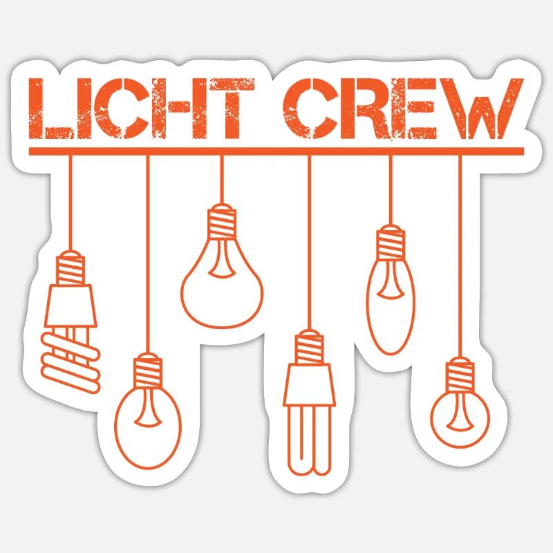 Cadeau d'événement léger d'équipage de technicien léger disant - Sticker taille S (10 x 10 cm) - blanc mat