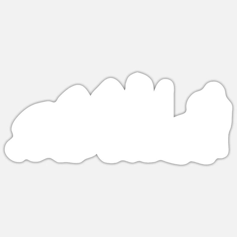 Evolution du skieur - Sticker taille S (10 x 10 cm) - blanc mat