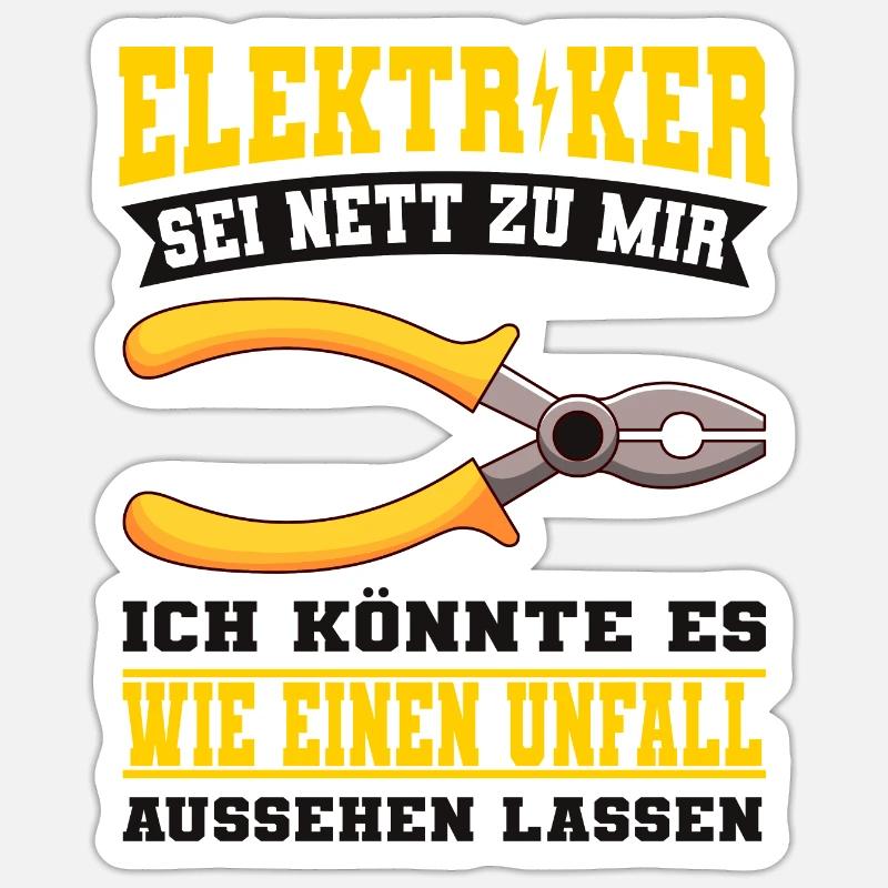 Elektriker Sticker Größe S (10 x 10 cm)