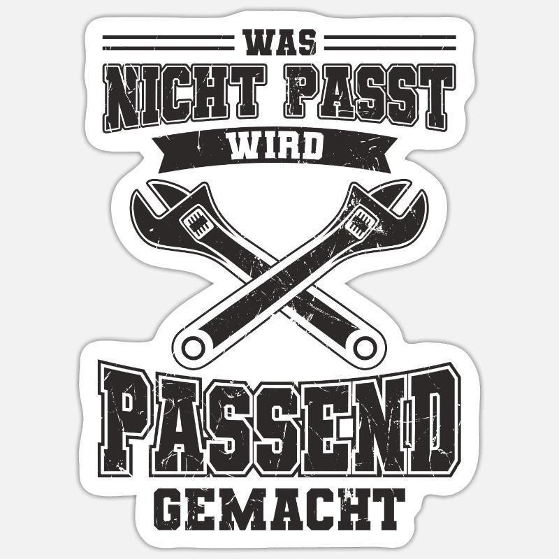 Handwerker Spruch Sticker Größe S (10 x 10 cm)