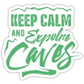 Cave Cave Explorer Caving Team - Sticker size S (10 x 10 cm) - white matte - Front