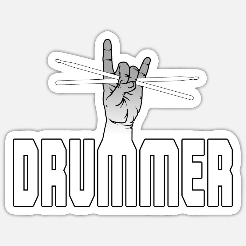Drummer Sticker Größe S (10 x 10 cm)