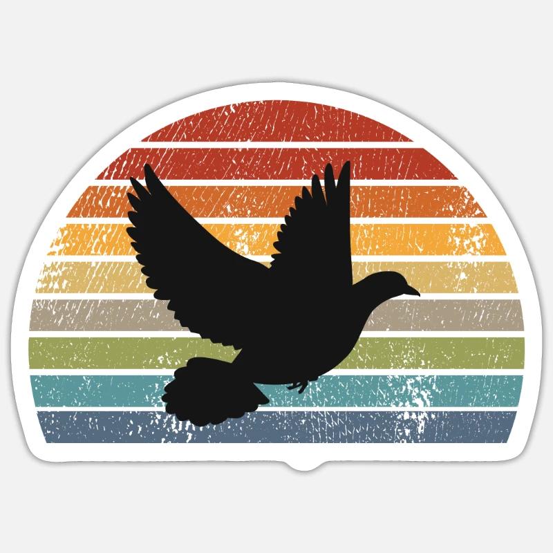 Rétro sourd - Sticker taille S (10 x 10 cm) - blanc mat