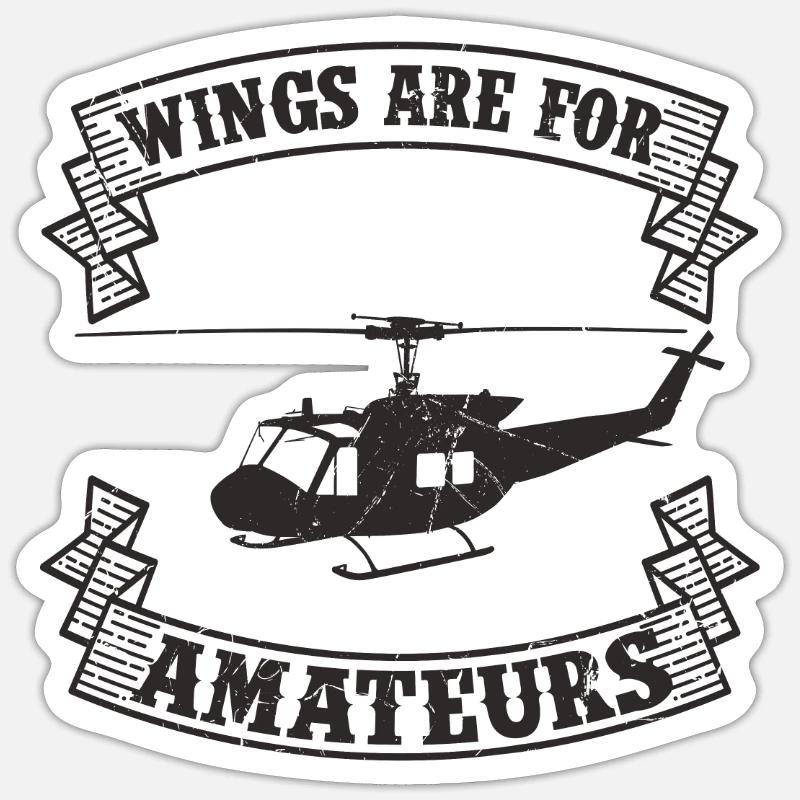 Helicopter pilot Sticker size S (10 x 10 cm)