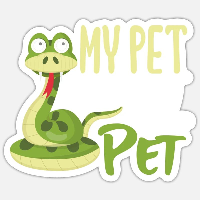 serpent - Sticker taille S (10 x 10 cm) - blanc mat