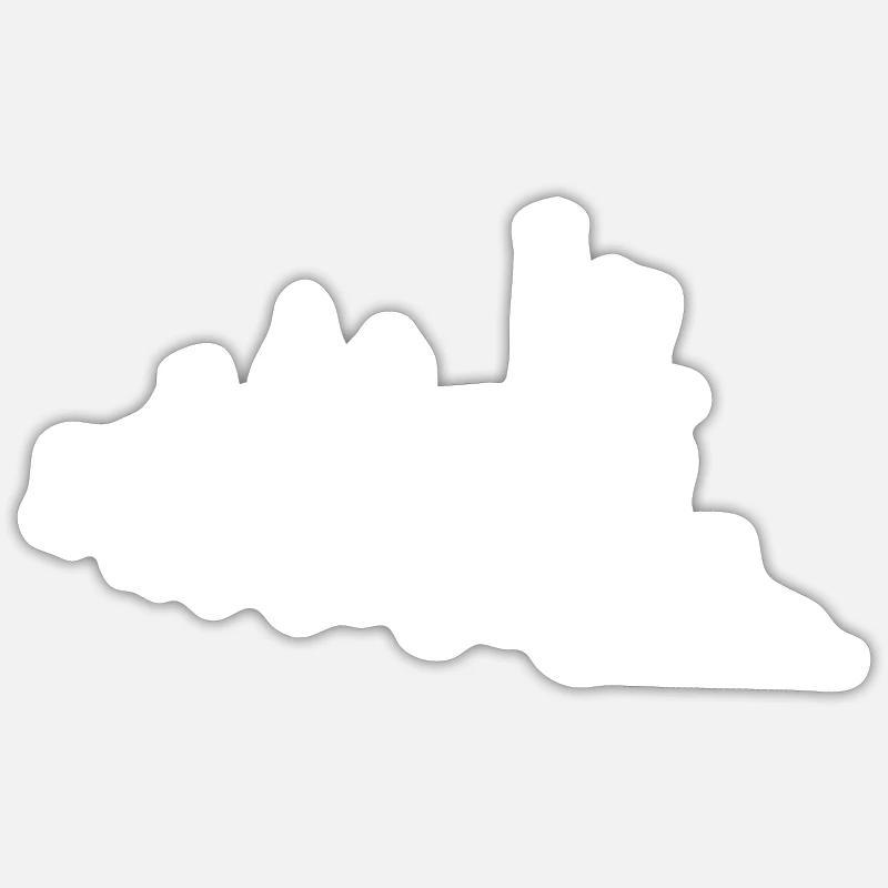 Modelleisenbahn - Sticker Größe S (10 x 10 cm) - Mattweiß
