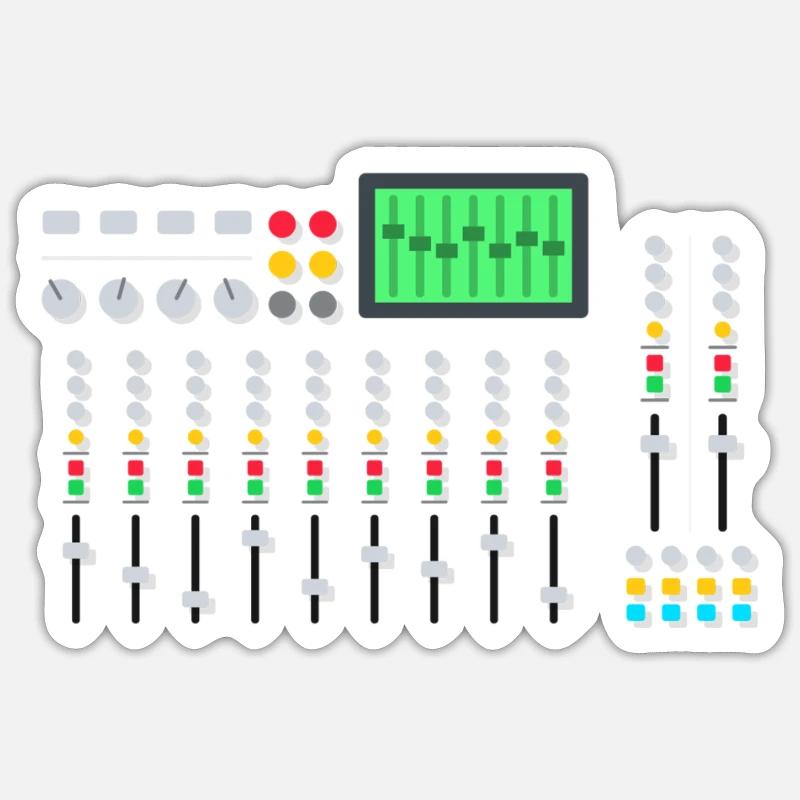 sound engineer - Sticker size S (10 x 10 cm) - white matte
