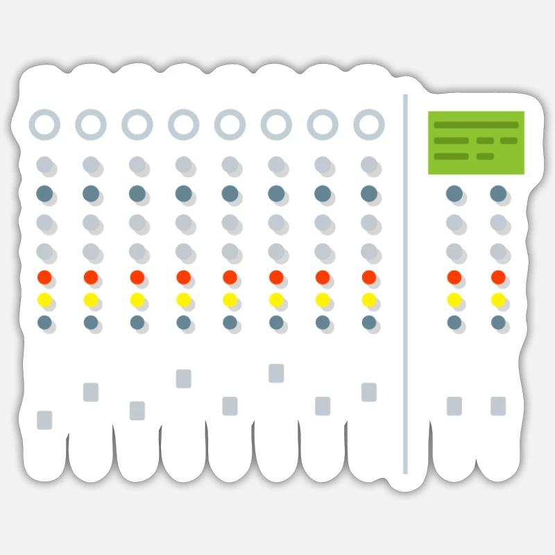 Tontechniker - Sticker Größe S (10 x 10 cm) - Mattweiß