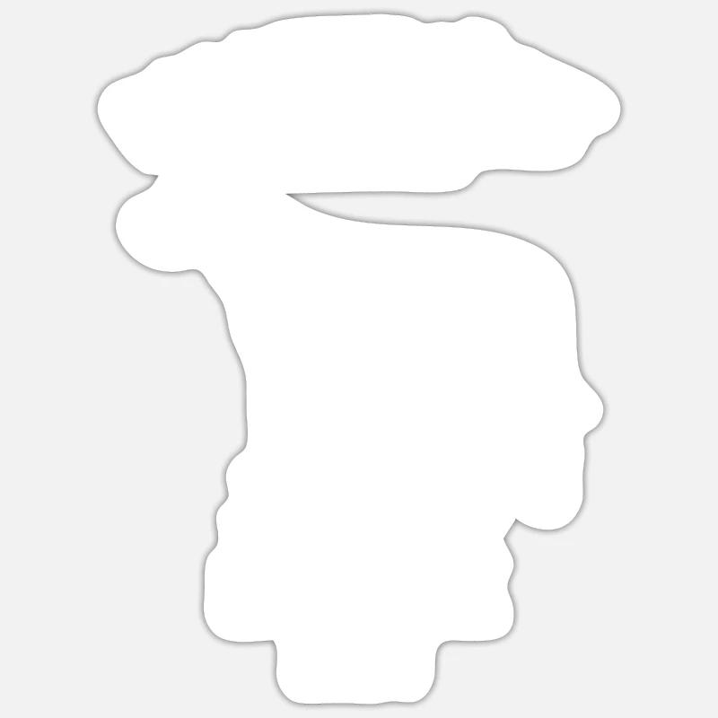 Rhodesian Ridgeback Hund - Sticker Größe S (10 x 10 cm) - Mattweiß