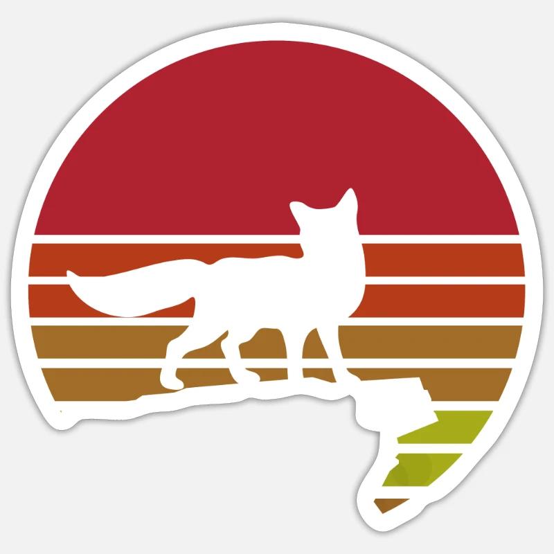 Fuchs - Sticker Größe S (10 x 10 cm) - Mattweiß
