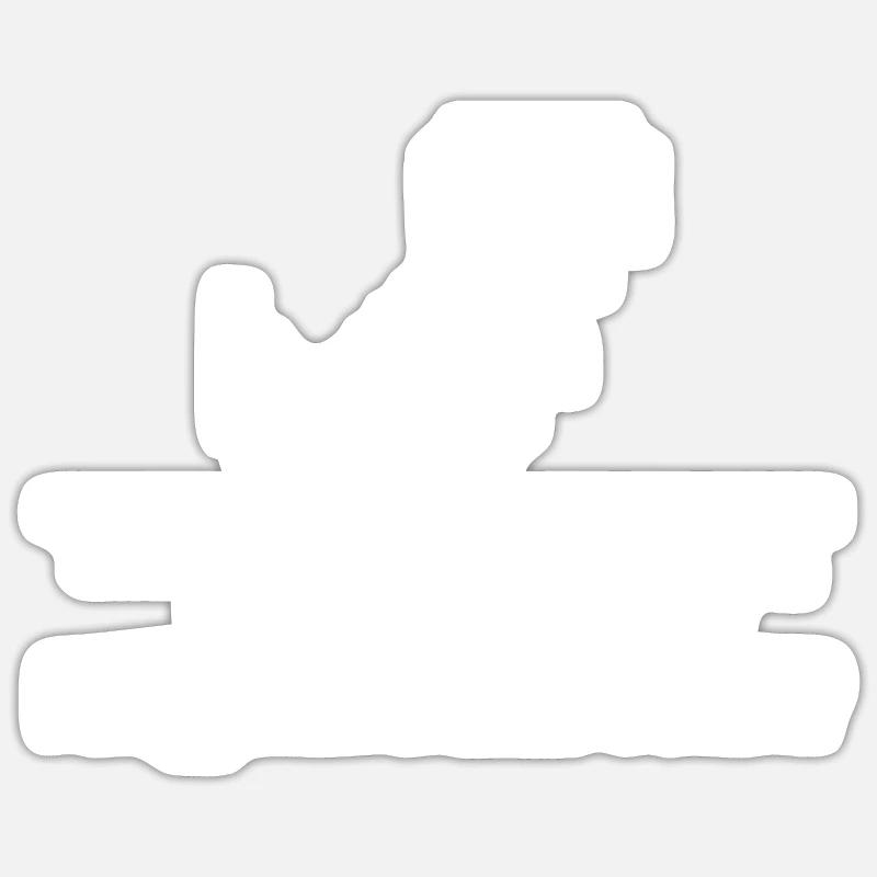 No Connection Computer Error Nerd Dinosaurier Trex - Sticker Größe S (10 x 10 cm) - Mattweiß