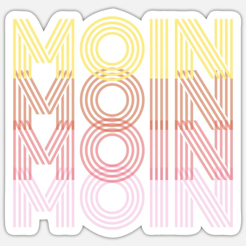 Moin Moin - Sticker taille S (10 x 10 cm) - blanc mat
