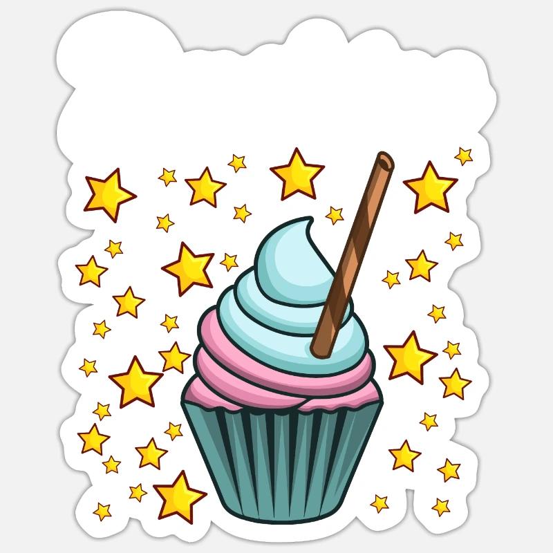 Backfee Hobbybäcker Bäckerin Backen Cupcake Muffin - Sticker Größe S (10 x 10 cm) - Mattweiß