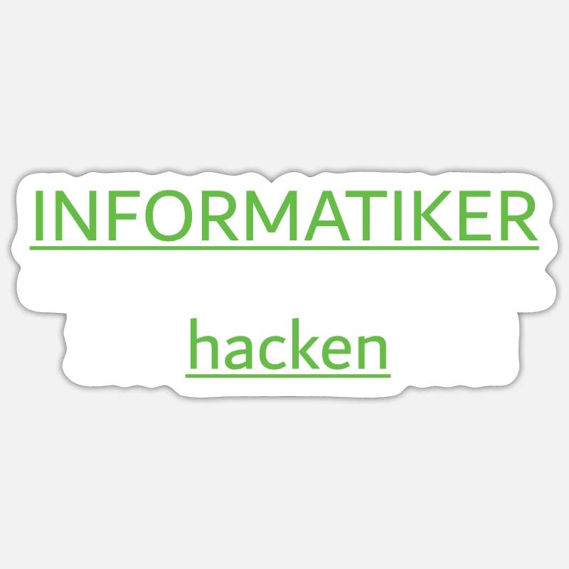 Informatiker Programmierer Hacker Sticker Größe S (10 x 10 cm)