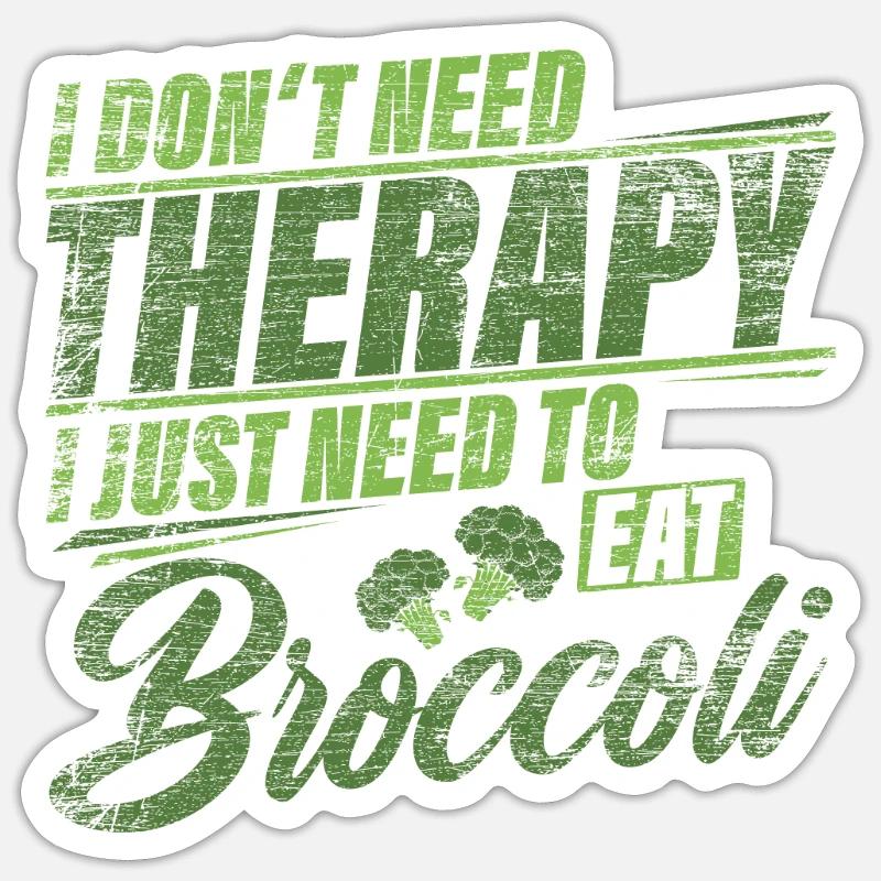 broccoli - Sticker size S (10 x 10 cm) - white matte