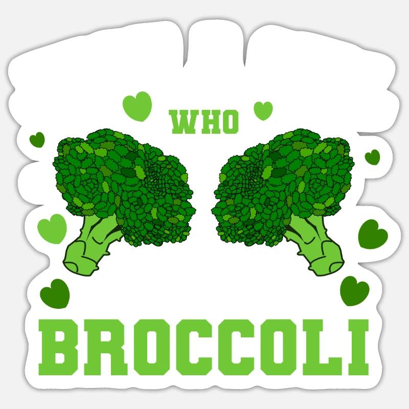 broccoli - Sticker size S (10 x 10 cm) - white matte