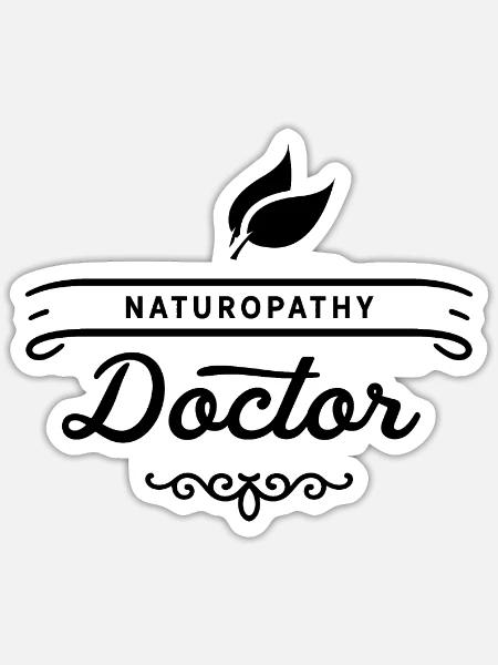 Naturheilkunde Heilpraktiker Alternative Medizin - Sticker Größe S (10 x 10 cm) - Mattweiß