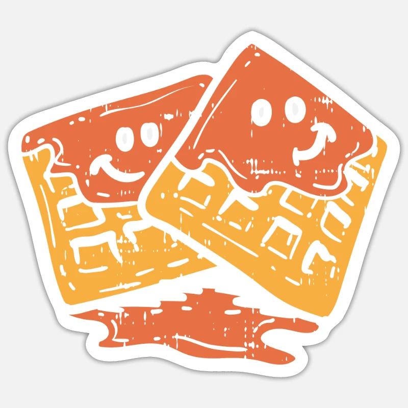 The waffles Sticker size S (10 x 10 cm)
