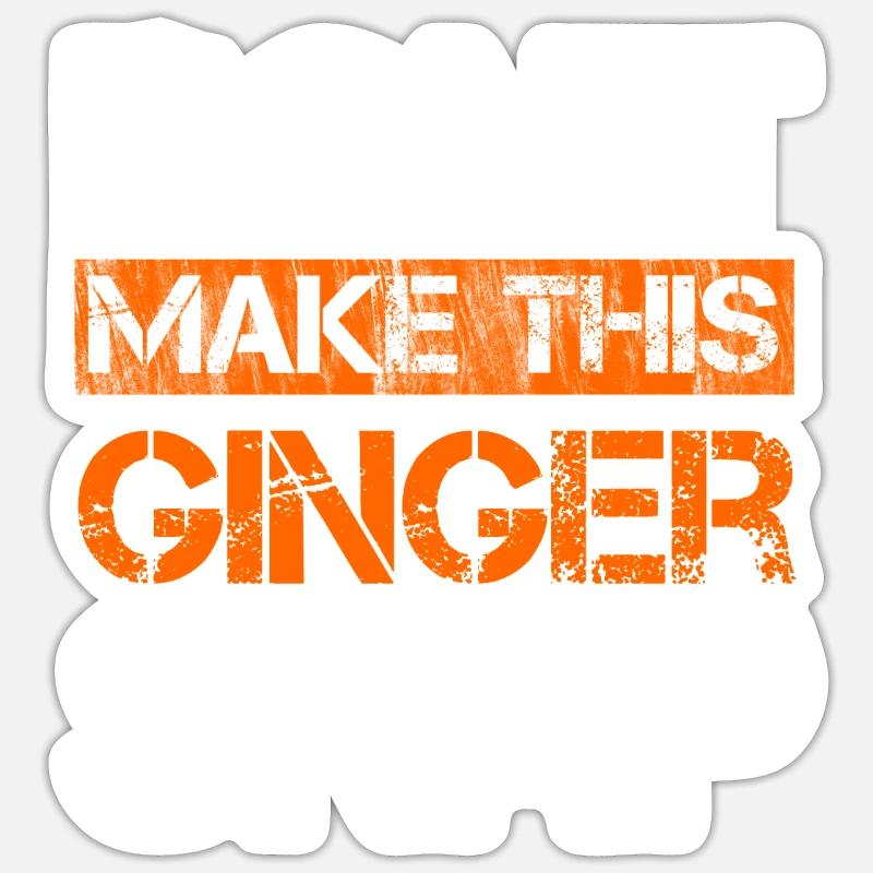 Redhead Ginger Ginger Redhead Gift Sticker size S (10 x 10 cm)