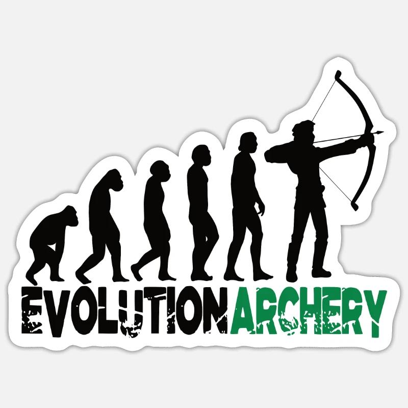 archery - Sticker size S (10 x 10 cm) - white matte