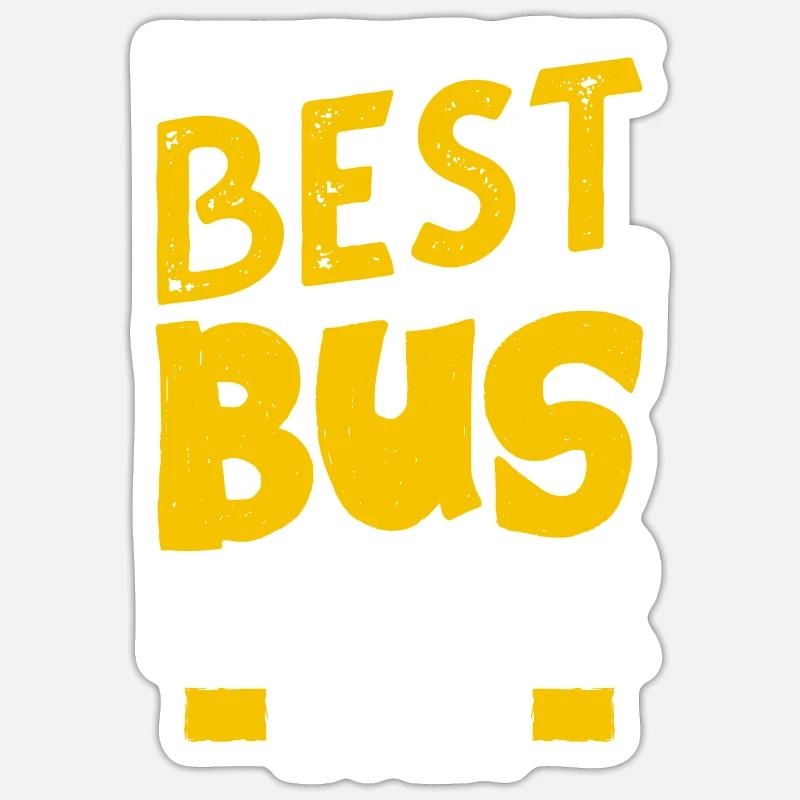 Busfahrer - Sticker Größe S (10 x 10 cm) - Mattweiß
