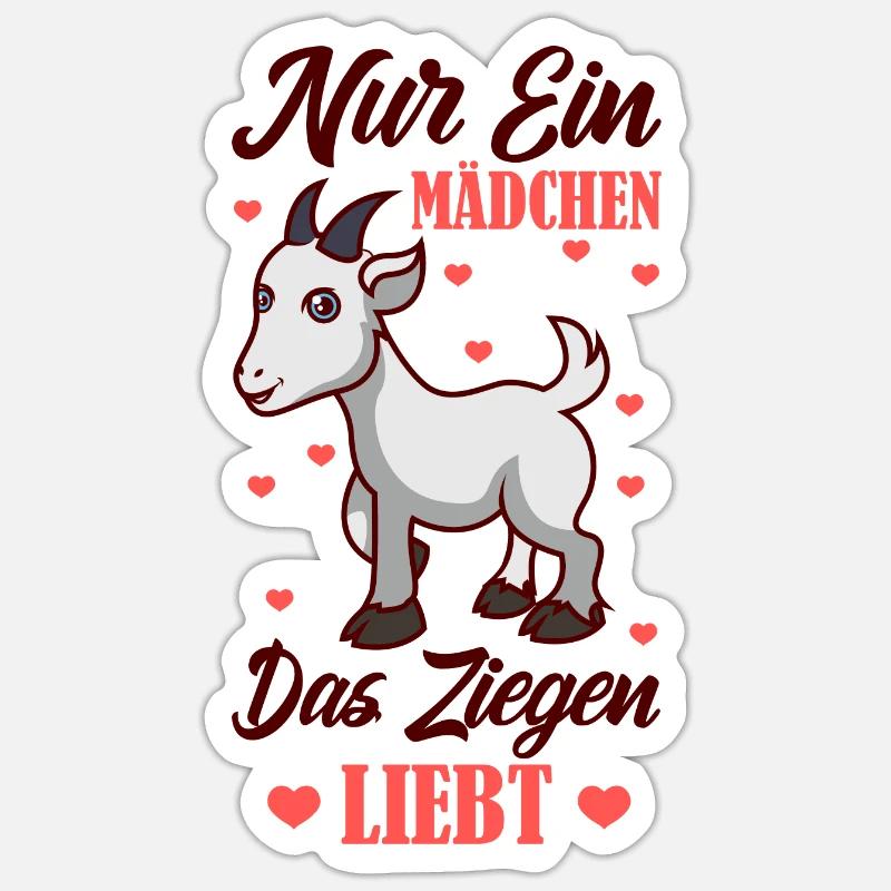 Ziege Sticker Größe S (10 x 10 cm)