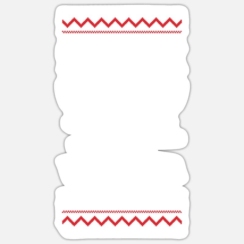 Pull de Noël laid Valhalla Sticker taille S (10 x 10 cm)
