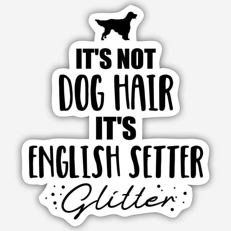 English setter - Sticker size S (10 x 10 cm) - white matte