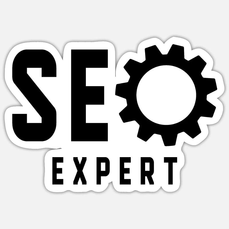 SEO Experte - Sticker Größe S (10 x 10 cm) - Mattweiß