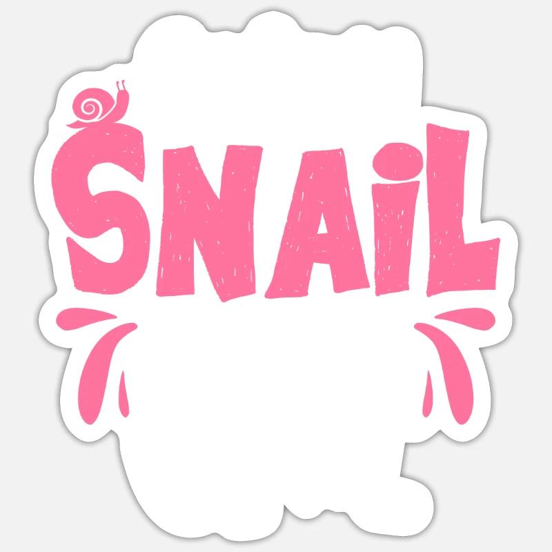 escargot - Sticker taille S (10 x 10 cm) - blanc mat