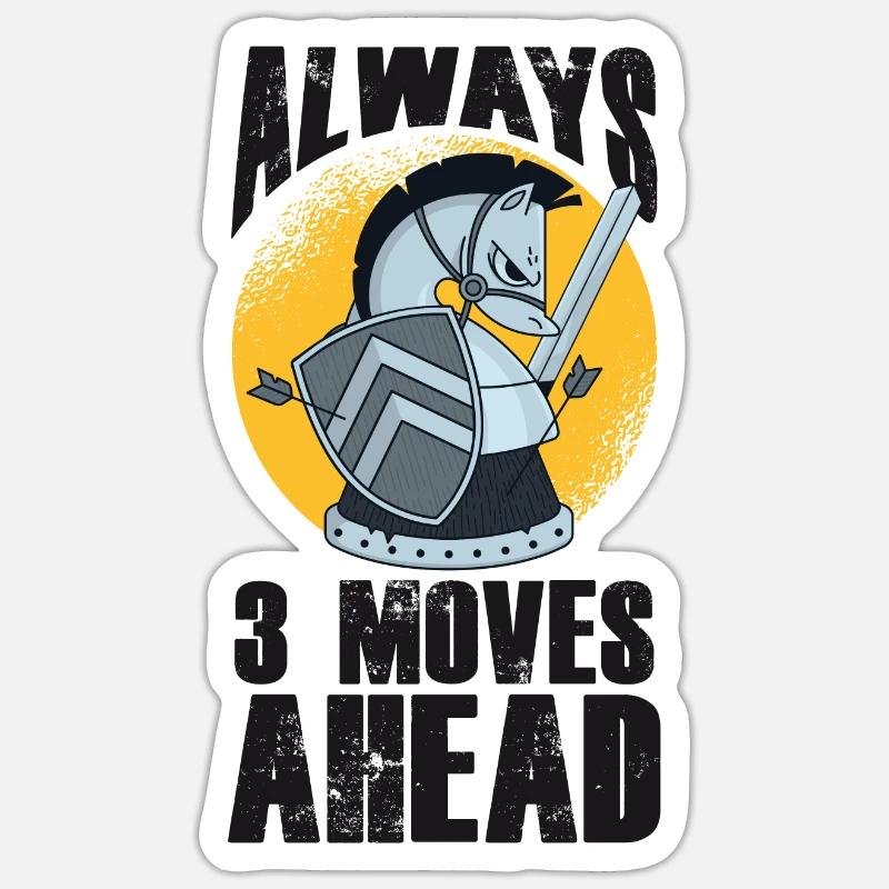 chess - Sticker size S (10 x 10 cm) - white matte