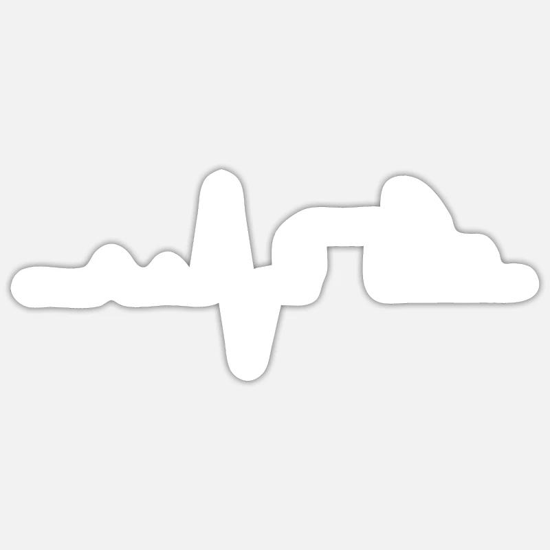 Goat billy goat pulse - Sticker size S (10 x 10 cm) - white matte