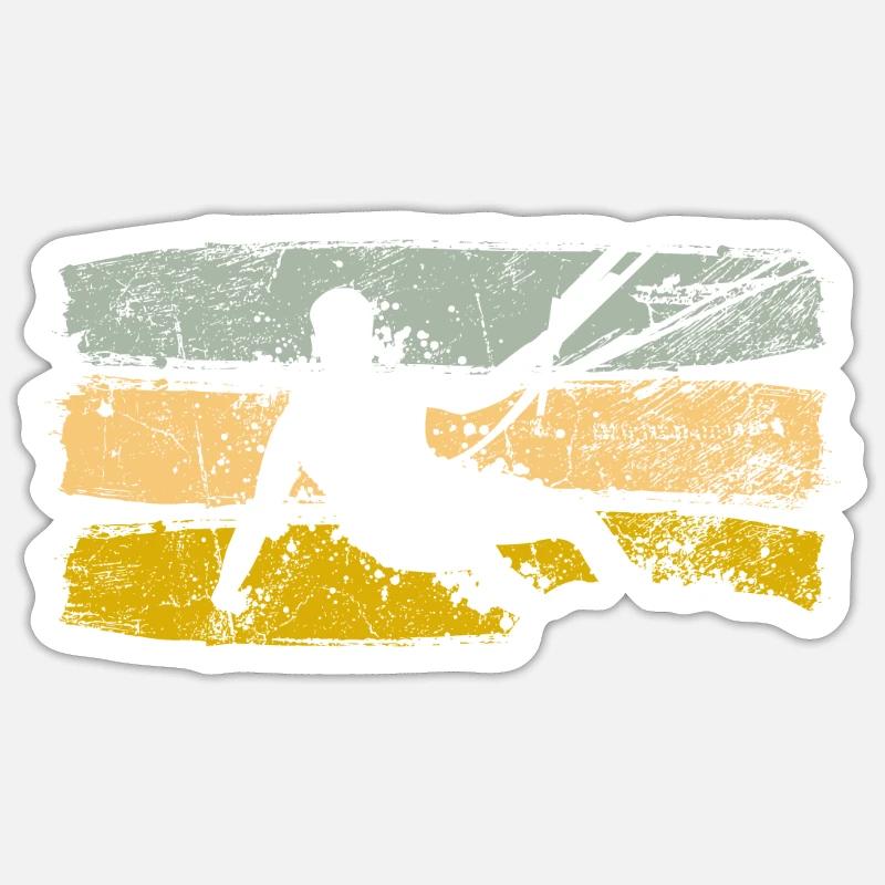 Retro Kiteboard Geschenk Sticker Größe S (10 x 10 cm)