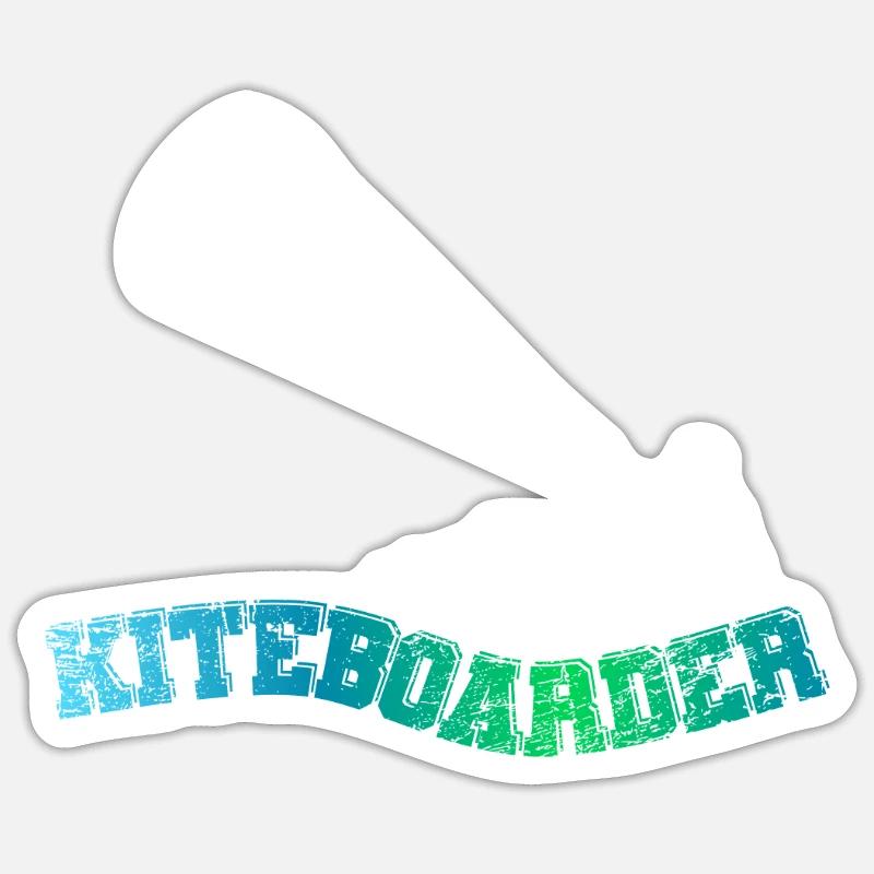 Planche de kitesurf Kitesurf - Sticker taille S (10 x 10 cm) - blanc mat