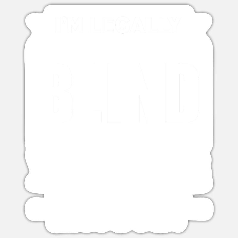 Blind Blinder - Sticker Größe S (10 x 10 cm) - Mattweiß