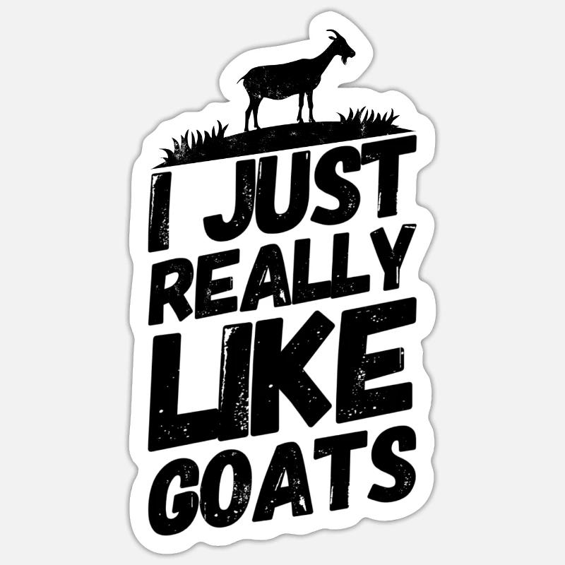 Chèvre billy chèvre disant Sticker taille S (10 x 10 cm)