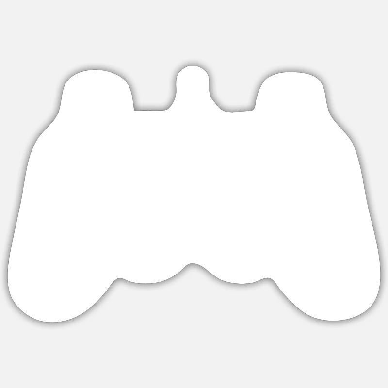Nerd - Sticker taille S (10 x 10 cm) - blanc mat