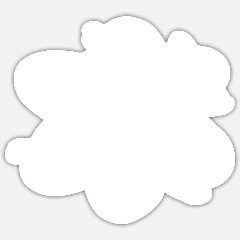 Nerd - Sticker Größe S (10 x 10 cm) - Mattweiß