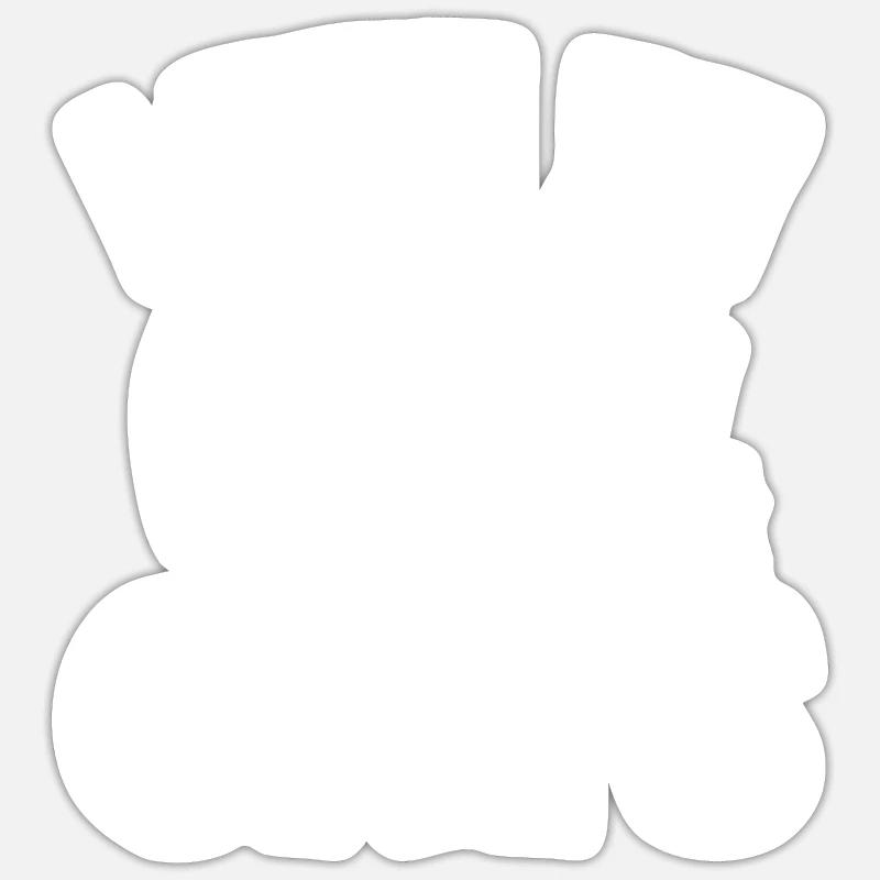chats - Sticker taille S (10 x 10 cm) - blanc mat