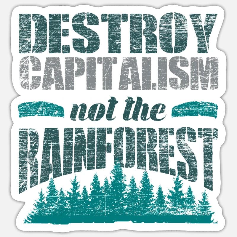 Rainforest environmental protection - Sticker size S (10 x 10 cm) - white matte
