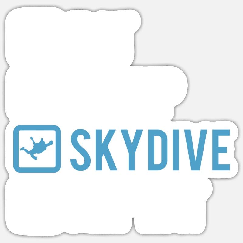 Skydive Eat Spleet Repeat - Sticker taille S (10 x 10 cm) - blanc mat